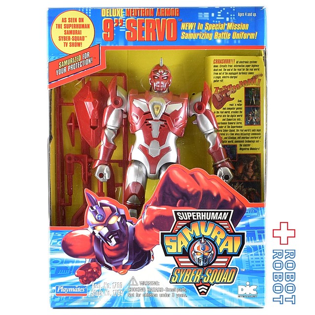 プレイメイツ スーパーヒューマン サムライ サイバー スクワッド サーボ 赤 アクションフィギュア 未開封 Robotrobot