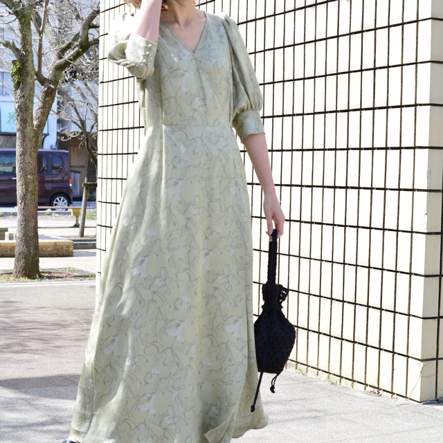 21ss Fray I D フレイ アイディー ジャガードフラワーカシュクールワンピース Anne Online Store