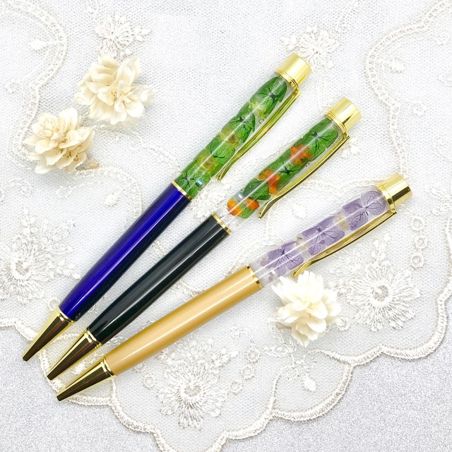 ハーバリウムボールペン 紫陽花 替芯付き 簡易ラッピング込 Iclover Online Shop ハーバリウム作品 小分け花材販売