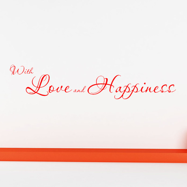 上品を感じさせるインテリア Love And Happinessの文字 ウォールステッカー 壁に貼るシール おしゃれ おすすめ Interiorwall インテリアウォール 本店