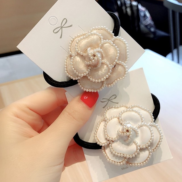 カメリアパールヘアゴム 2色 Selectshop Lumignon Coure