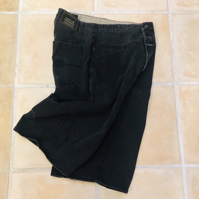 Marithe Francois Girbaud マリテフランソワジルボー 7 8部丈 ロングデニムショーツ W34 Skrova