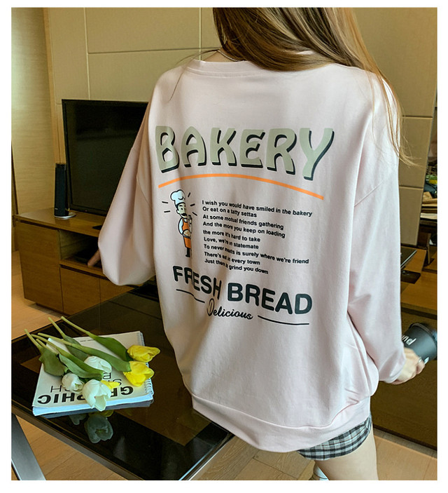〈カフェシリーズ〉パン屋さんのルーズセーター②【bakery loose sweater】