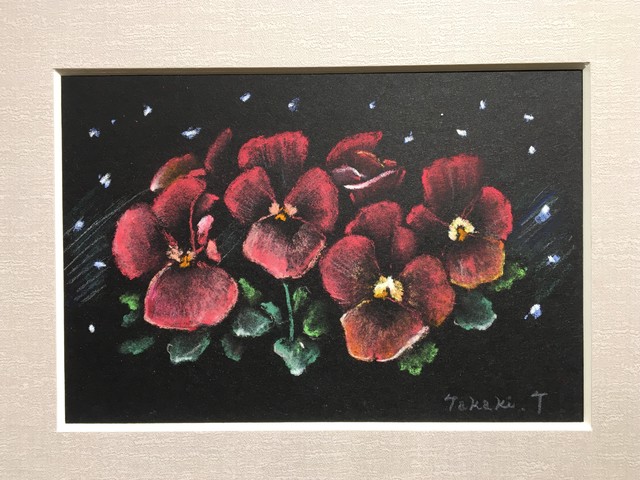 パンジー 花言葉 花 パステル画 パステル 絵画 絵 直筆 ギフト 田中孝林 Online Store