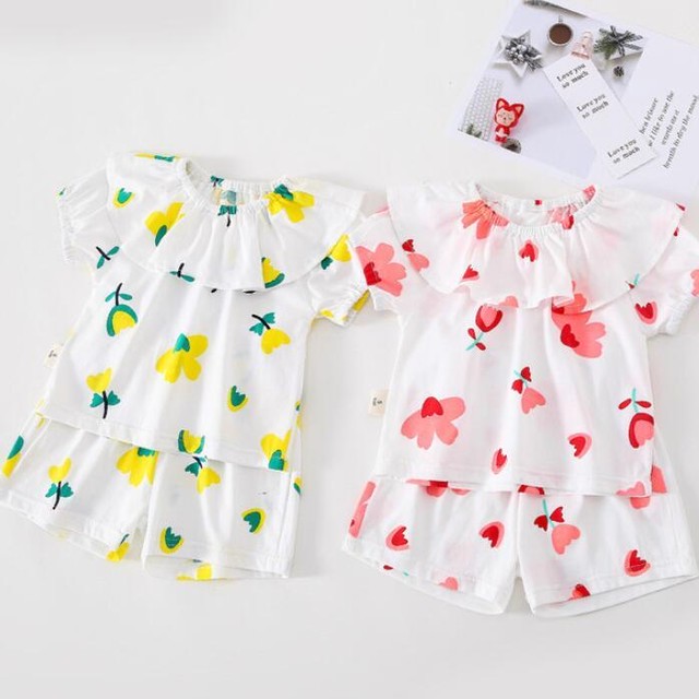 2色 上下セット パジャマ 女の子 春 夏 秋 おしゃれ 人気 可愛い Coolkids