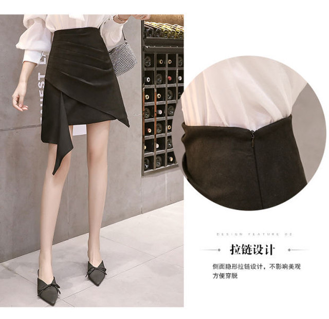 新作 ファッションネット赤いスカートハイウエストワードバッグヒップスカート潮ショートスカートシーズンバージョン ハイウェスト レッド 伊人轻熟女装 Splendo