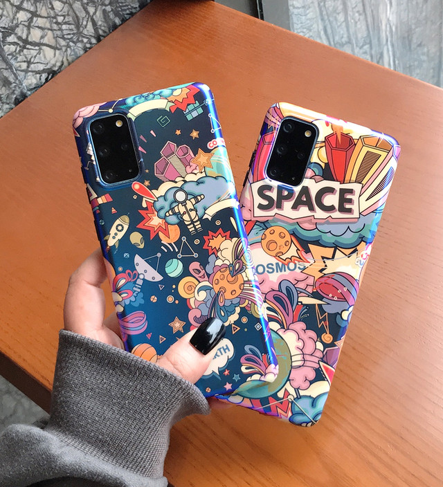 Space 宇宙 キャラクター Galaxy S Plusケース ソフト かわいい ギャラクシーsカバー 個性的 韓国芸能人愛用 スマホケース 新作 Girlshares