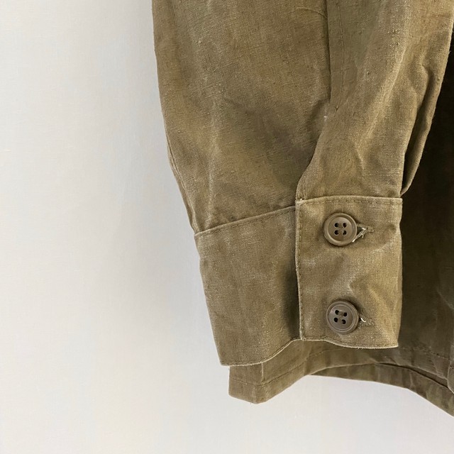 U S S R C C C P Military Vintage Cotton Twill Stand Collar Smock Andante Andante E Boutique