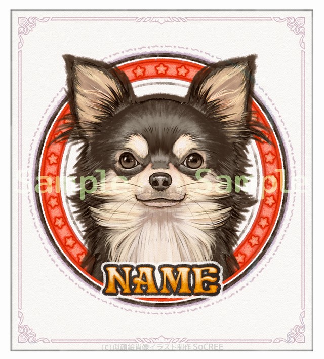 アイコンタイプ ペット用 名前 似顔絵肖像画イラスト制作 Socree アイコンタイプ ペット用 名前 似顔絵肖像画イラスト制作 Socree