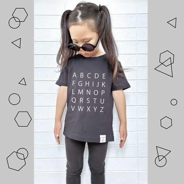 キッズ 子供服 Vanilla Spice アルファベット プリント 半袖 Tシャツ ロゴ ブラック ホワイト Vanilla Spice バニラ スパイス