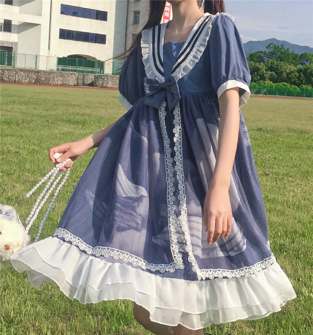 選べる３タイプ ガーリー ロリータ セーラーワンピース 制服 コスプレ ｒ060 Rumina Select Shop