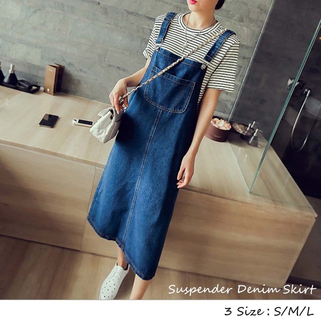 サロペット デニム スカート ミモレ丈 スカート 春夏 サスペンダー デニム スカート サロペットスカート レディース オーバーオール ネット通販 購入 激安 10代 代 30代 40代 春夏秋 Roprot ロプロット ファッション レディースアパレル販売