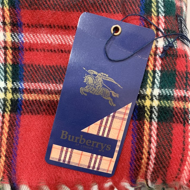 Burberry Muffler Check Red バーバリー マフラー チェック柄 赤 ｕｔａ５