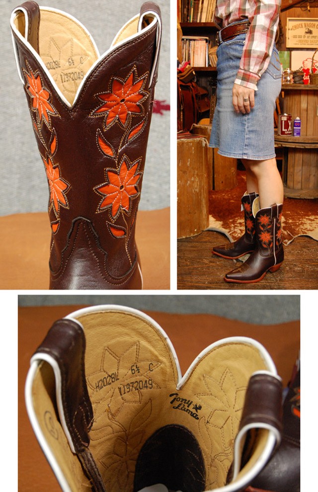 レディースウェスタンブーツ ｔonylama トニーラマ Boots 6 1 2 C 23 0 23 5cm カウレザーインレイブーツ Western Justin Lucchese Nocona ウエスタン Leather Craft Whol