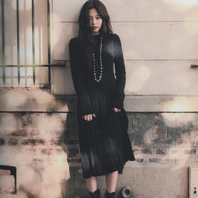 Blackpink ブルピン Jennie ジェニー 着用 ニットワンピース Id227 K Pop Dmar