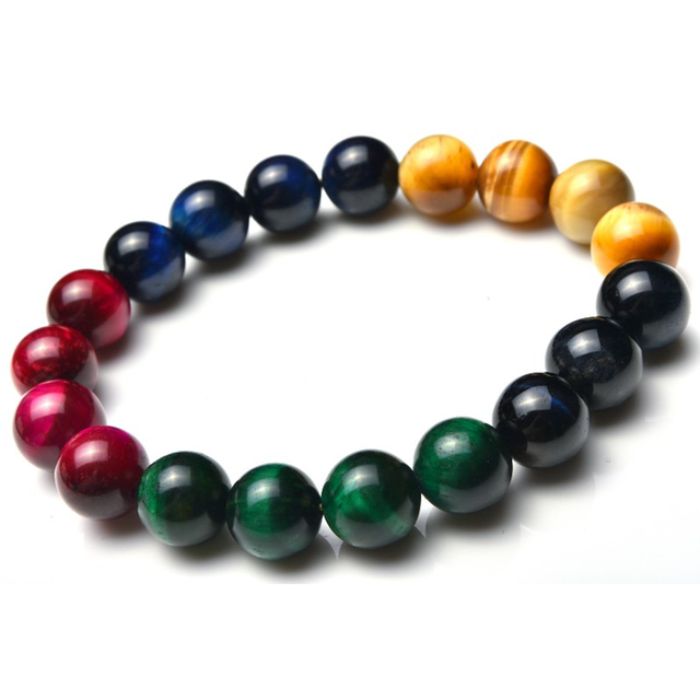 ☆数量限定再入荷☆【幸運を招く聖なる石】天然石 ミックスタイガーアイ ブレスレット(10mm)