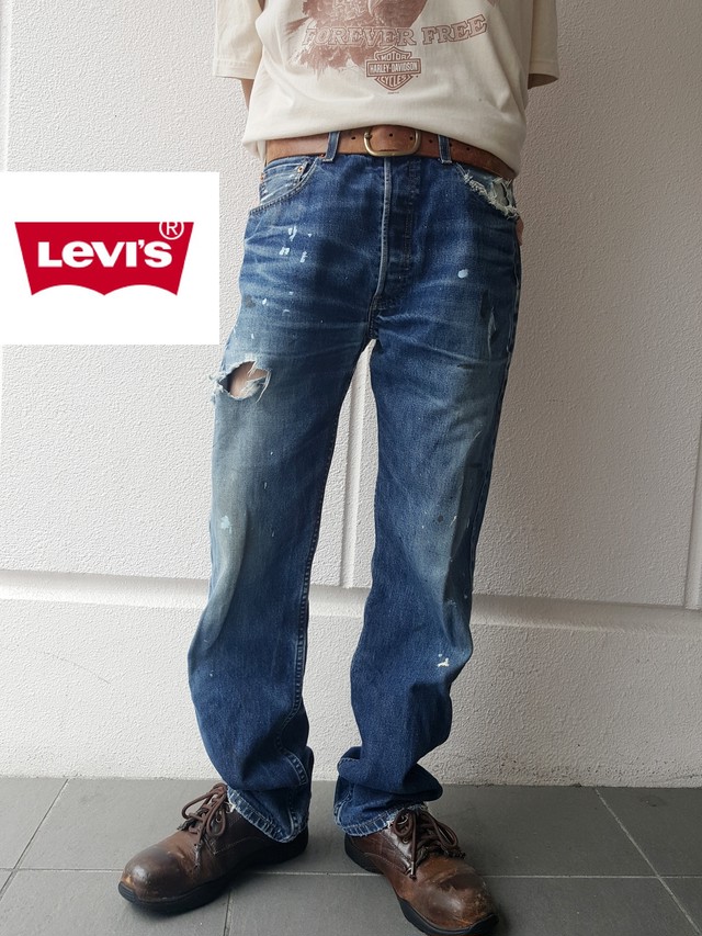 雰囲気抜群 Levi S リーバイス 501 ダメージデニム Jaco 雰囲気抜群 Levi S リーバイス 501 ダメージデニム Jaco