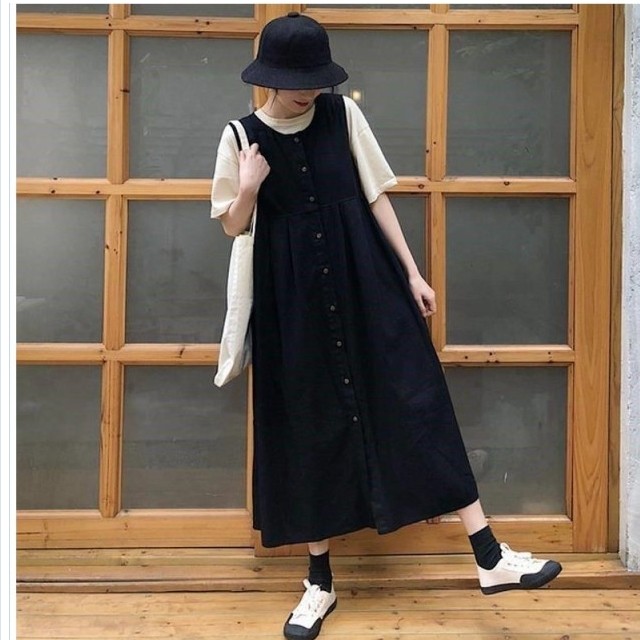 レディース 大きいサイズ 服 事務服 大きいサイズ レディース 洗える楽ちん ジャージ ー ベスト スーツ ワンピース 消臭テープ付 年中 黒 Basecamp49