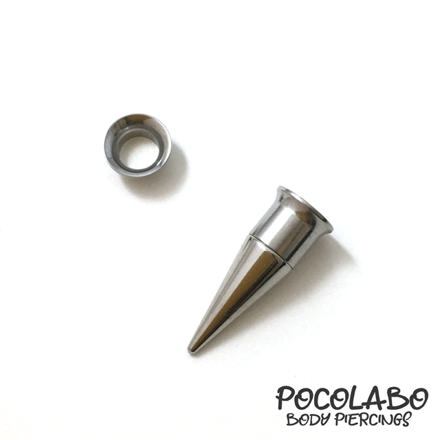 拡張器とダブルフレアのセット 接続が簡単 2g 0g 00g ボディピアス専門店 Pocolabo Body Piercings