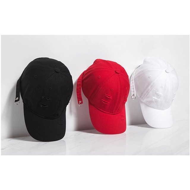 紐付き ダメージ キャップ メンズ ストリート 3カラー A1043 Freedom Styly Zero