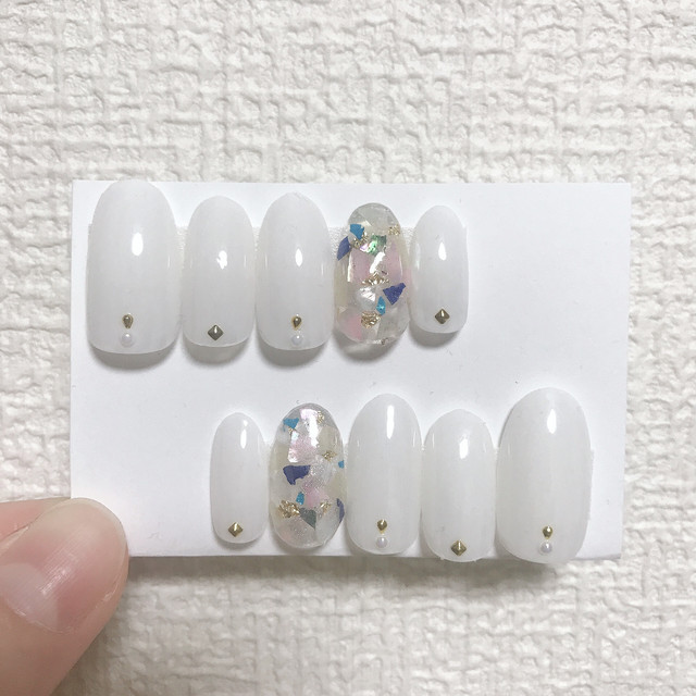 ホワイトネイル プチプラ ネイルチップ Honey Nail