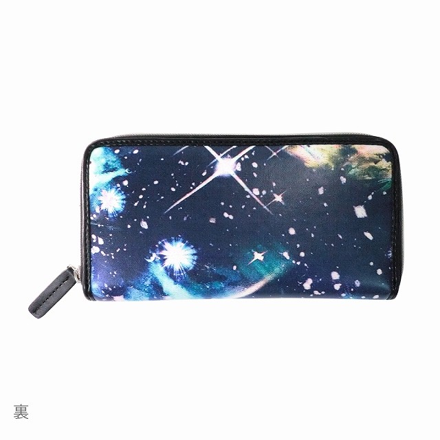長財布 宇宙柄 スペース柄 ラウンドウォレット メンズ レディース キーズ Keys 17 Keys