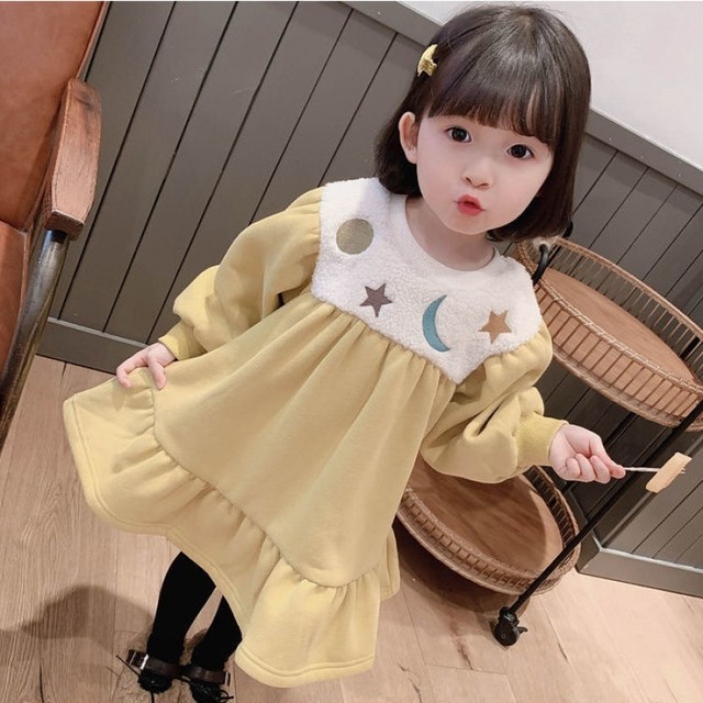 全２色 ワンピース 星 秋冬 月 おしゃれ 可愛い 子供 キッズ ベビー 赤ちゃん 男の子 女の子 子供服 Hay815 Berceau Select Shop ベルソー セレクトショップ キッズ 親子ペアetc