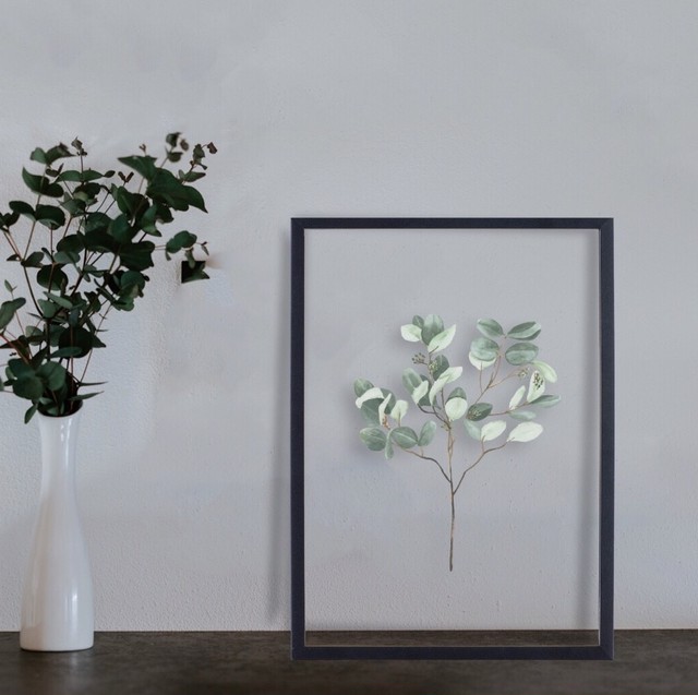 ユーカリ C021 透明ポスター ポスター屋さんismirai Home 北欧ポスターとインテリア雑貨のお店