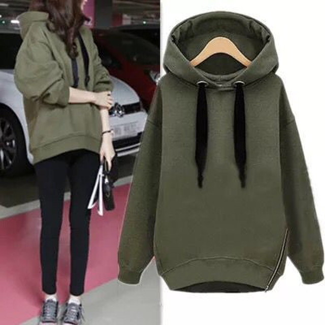 ゆったりフード付裏起毛ロングパーカー レディース 大きいサイズ Huku Com