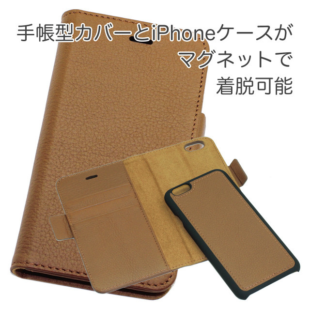 Iphoneケース 手帳型 本革 レザー カード収納 スタンド機能 マグネット開閉 ブラウン 茶色 Iphone6 6s Liebe Seele