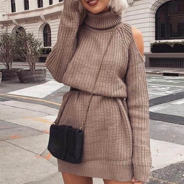 肩開きニットワンピース Lily Select Shop