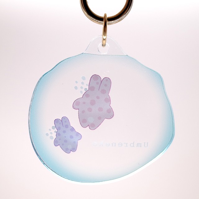 水玉 アクリルキーホルダー Umbreneko キーホルダー かわいい キャラ キャラクター 送料無料 Umbreneko アンブレネコのぬいぐるみ