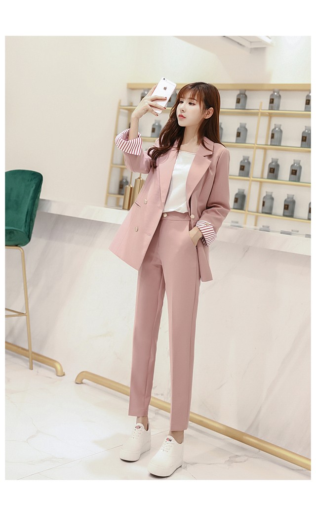 大人な女性になれる 単品使いもできるジャケットとパンツのセットアップ お出かけ オフィス ショッピング ピンクptre279 Shop Suba