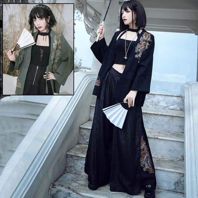 卿棠シリーズ チャイナ風カーディガン 龍 刺繍 男女兼用 カップル服 メンズ アウター 棉麻 黒 緑 Inshow19 Com ド定番から最新のものまで網羅 ストリート系ファッション専門店