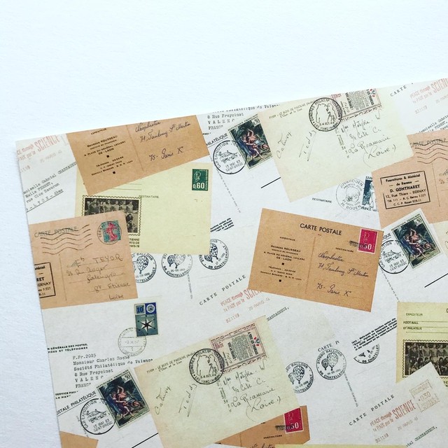 オリジナル デザインペーパー エアメール 10枚 クラフトシール カード工房 Emptymemories