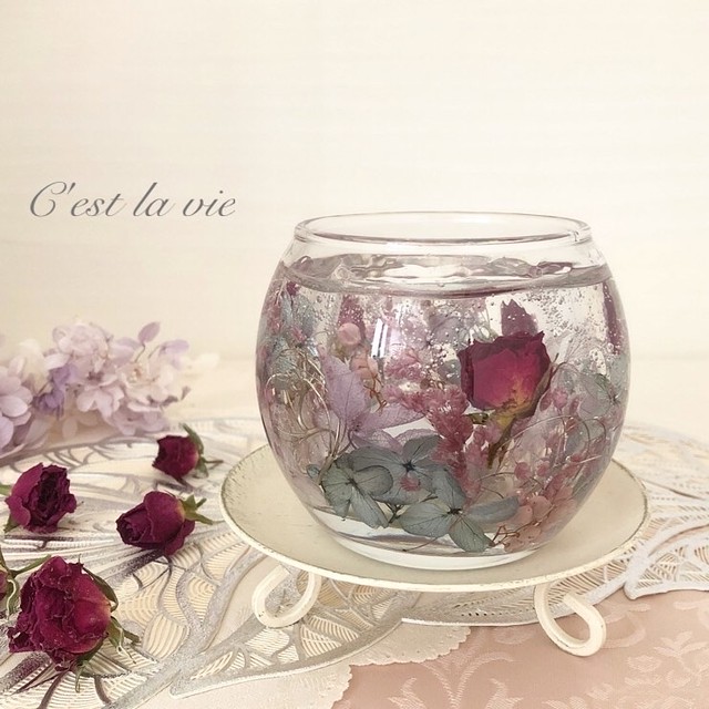 ジェルキャンドルホルダー C Est La Vie セラヴィ Flower Candle