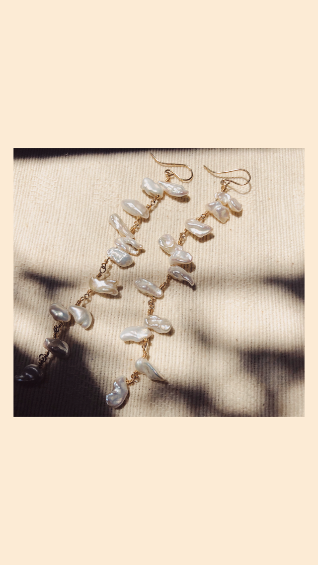 Mini Pearl Long Pierce ミニパールロングピアス