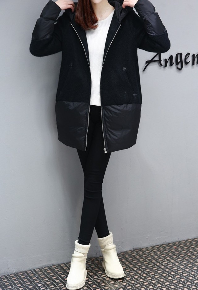 ダウンジャケット ダウンジャケット大きいサイズ ロングジャケット ロングジャンパー レディース アウター ジャケット ダウン ロング丈 大きいサイズ ビッグシルエット バイカラー オーバーサイズ モノクロ 無地 ロング丈 シンプル 体型カバー カジュアル 韓国 オルチャン