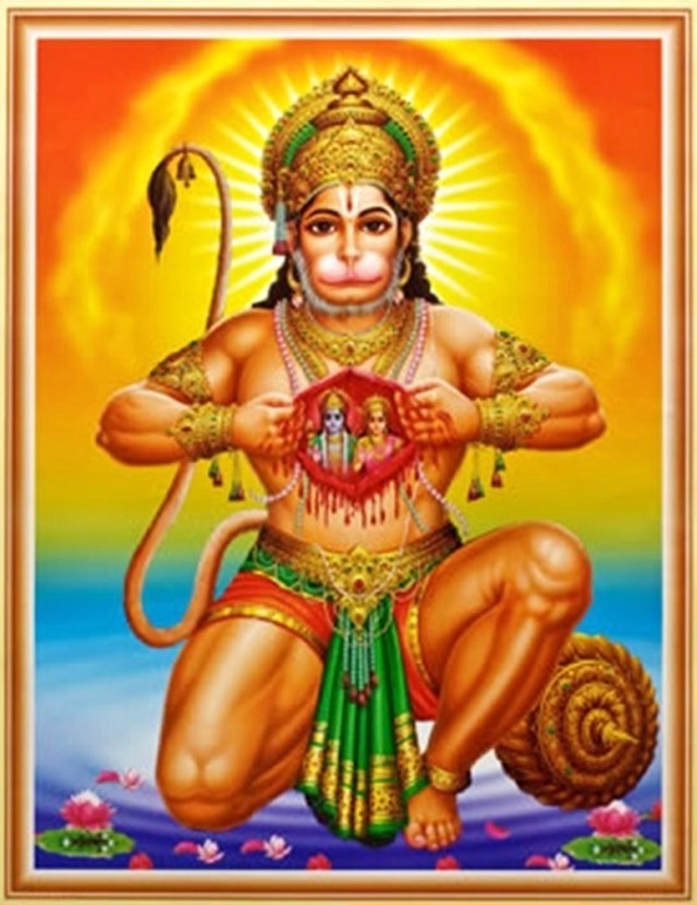 インドの神様 ハヌマーン神のお守りカード 004 India God Hanuman Small Card Charm インド風水アイテムのｐｒａｎａ