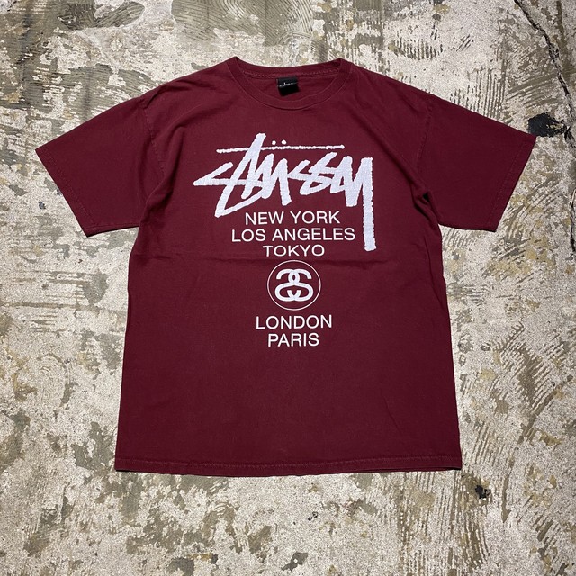 Stussy ステューシー ロゴtシャツ エンジ M Slut Albatross Vintage