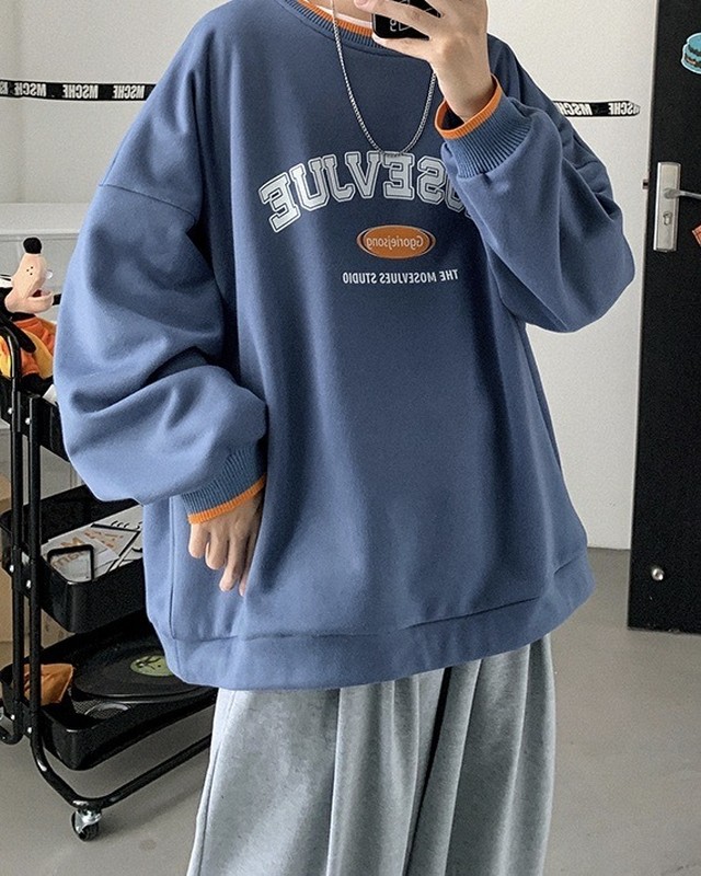 人気no 7 レタリングアクセントカラートレーナー 9s 90city ユニセックスファッション通販サイト