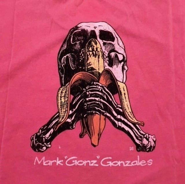 Blind X Mark Gonzales Gonz Skull Banana Premium T Shirt Vintage Pink ブラインド X マークゴンザレス コラボ ゴンズ スカル バナナ プレミアム Tシャツ ビンテージ ピンク Pretzels Skateboard And Culture