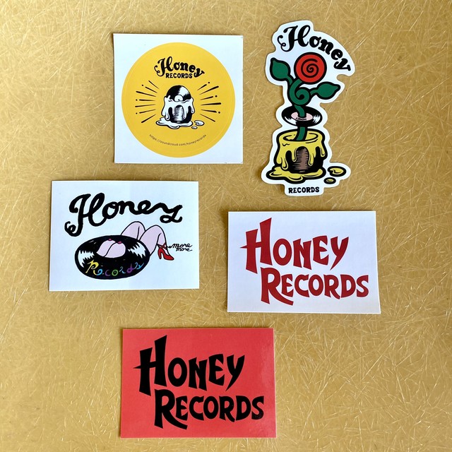 Honey Recordsステッカー5枚セット