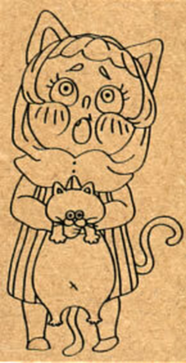 すたんぷえんオリジナルスタンプ 黒猫ちゃん Love Craft らぶくら