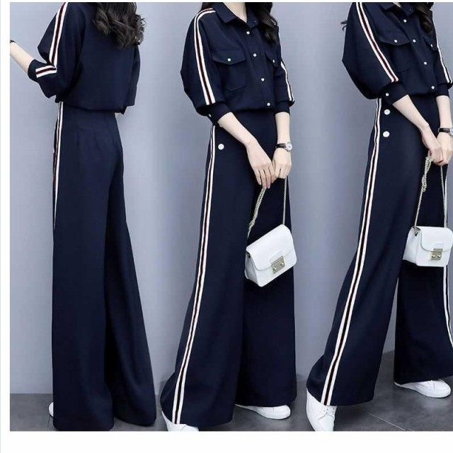 夏服 レディース セットアップ ワイドパンツ レディース 上品 体型カバー 夏服 ゆったり 30代 40代 カジュアル トップス 2点セット きれ Basecamp49