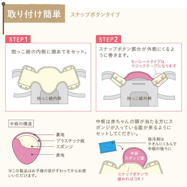 首かっくんにならない頭あてセパレートタイプ マール あかちゃんといっしょ