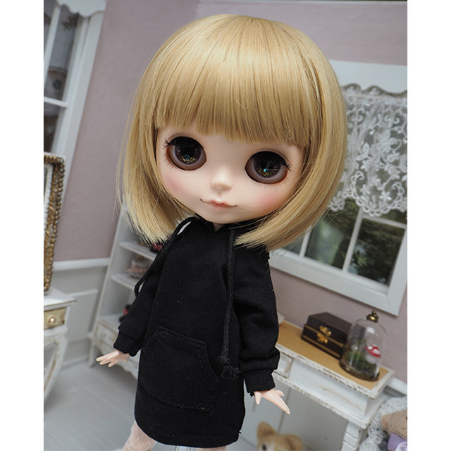 ブライスアウトフィットm421 オーバーサイズ パーカーワンピースbk アゾン オビツ23 Bonbon Rouge Doll Wig Shop