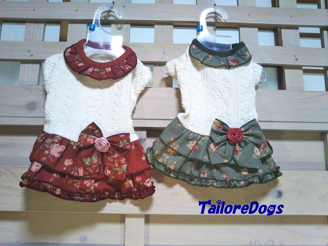 アラン模様の薔薇ワンピース Tailoredogs テイラードッグス