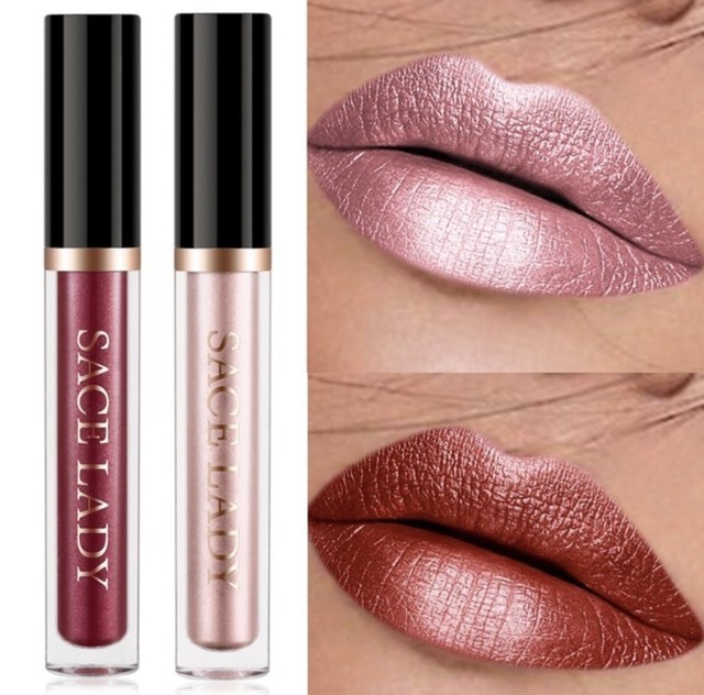 Sace Lady メタリックリキッドリップスティック 16ワインレッド ブラウンレッド Jantile