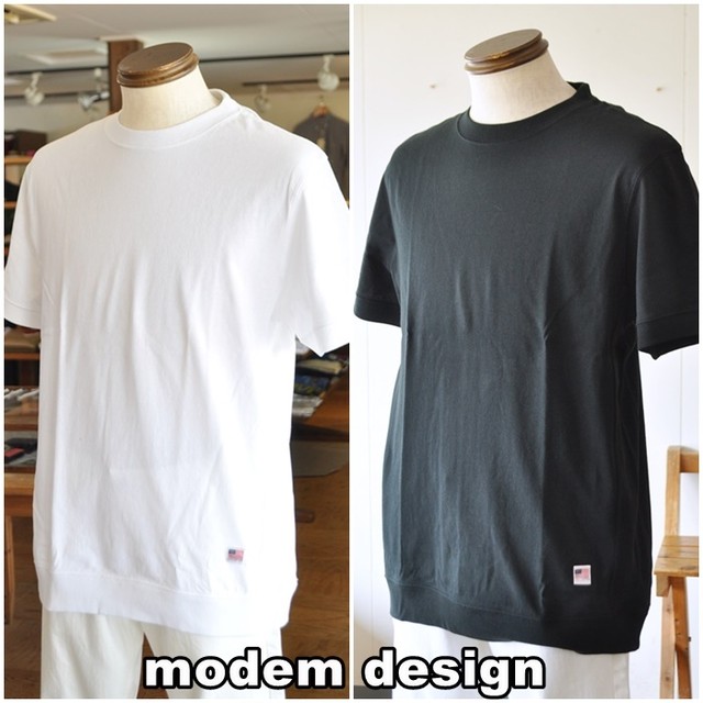 MODEMDESIGN モデムデザイン 半袖スウェットタイプTシャツ 半袖Tシャツ カットソー S-3